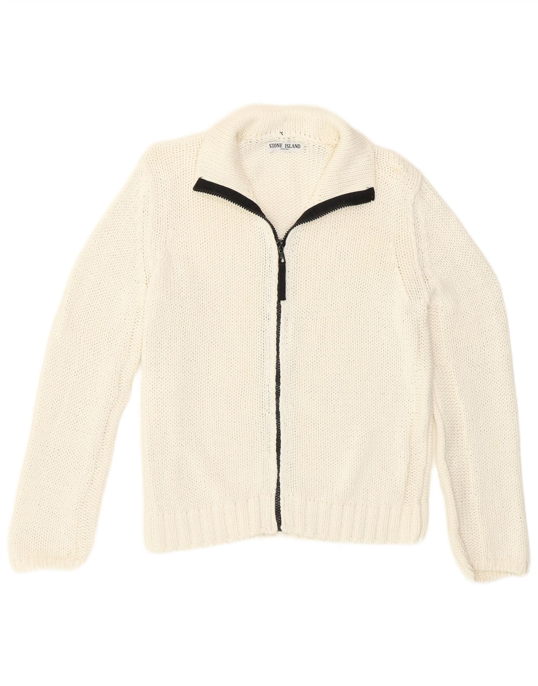 Stone Island Jersey tipo cárdigan para niño 9-10 años, color blanco roto