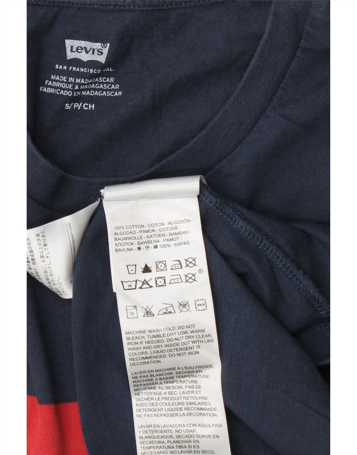 Levi's Camiseta gráfica para hombre Top pequeño de algodón azul marino