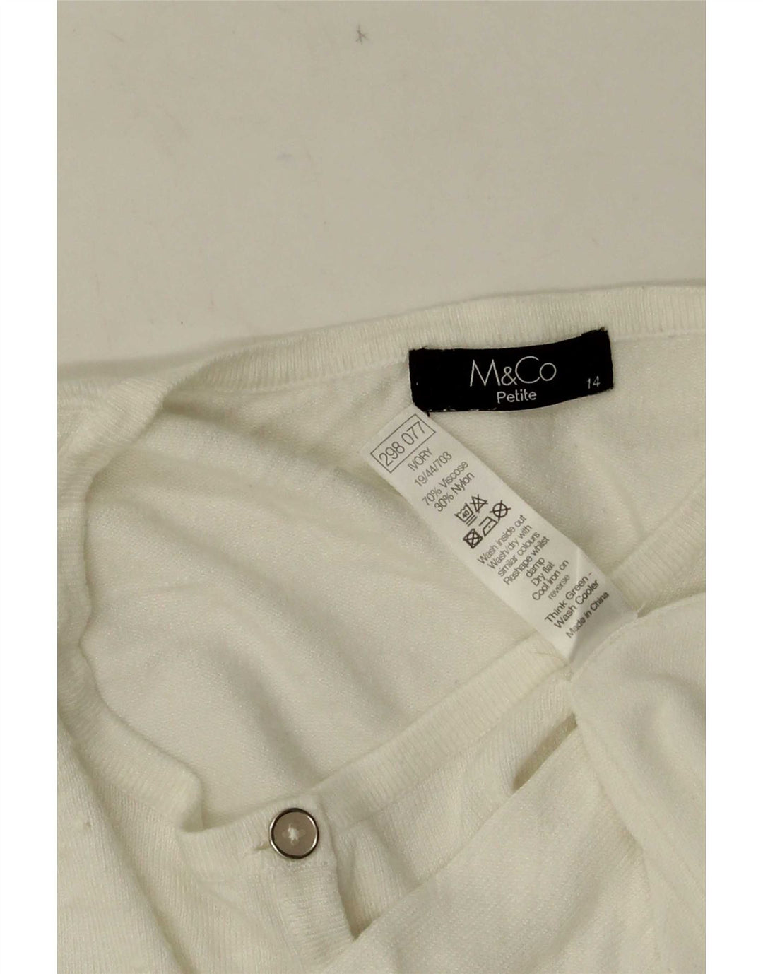 M&Co Jersey Bolero Petite para Mujer UK 44 Viscosa Blanca Mediana