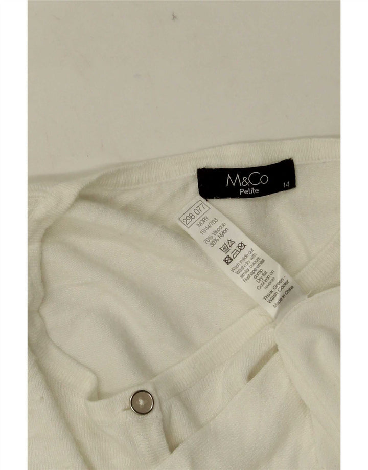 M&Co Jersey Bolero Petite para Mujer UK 44 Viscosa Blanca Mediana