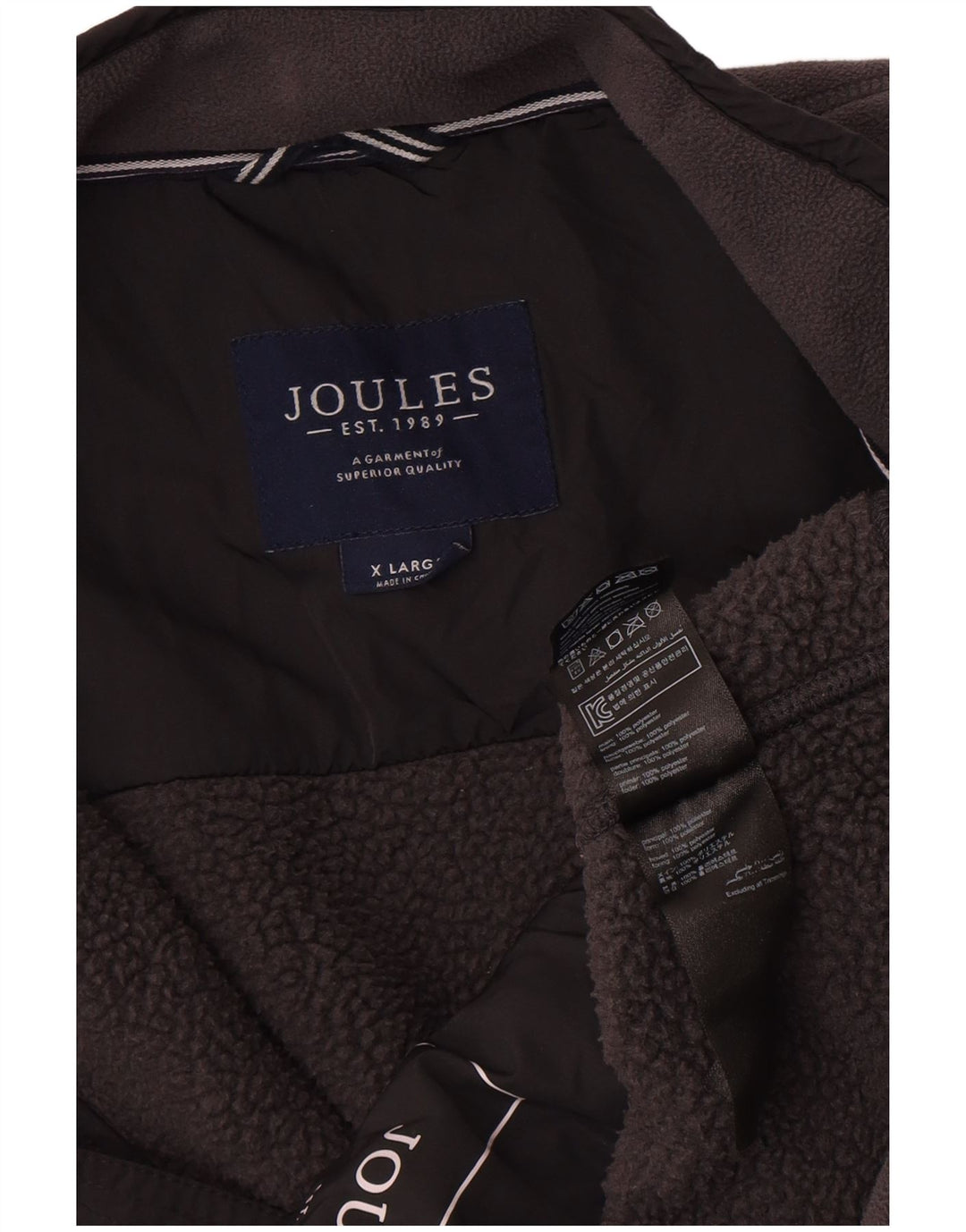 Chaqueta polar para hombre Joules UK 42 XL Gris Colorblock Poliéster