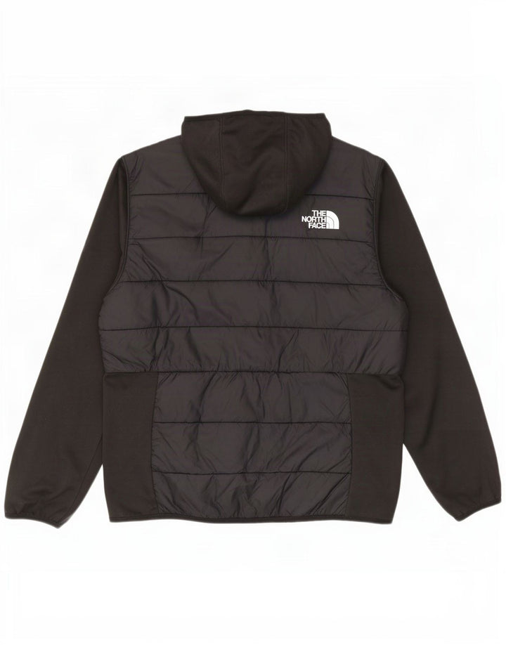 The North Face Chaqueta de chándal acolchada con capucha para hombre, talla grande, negra