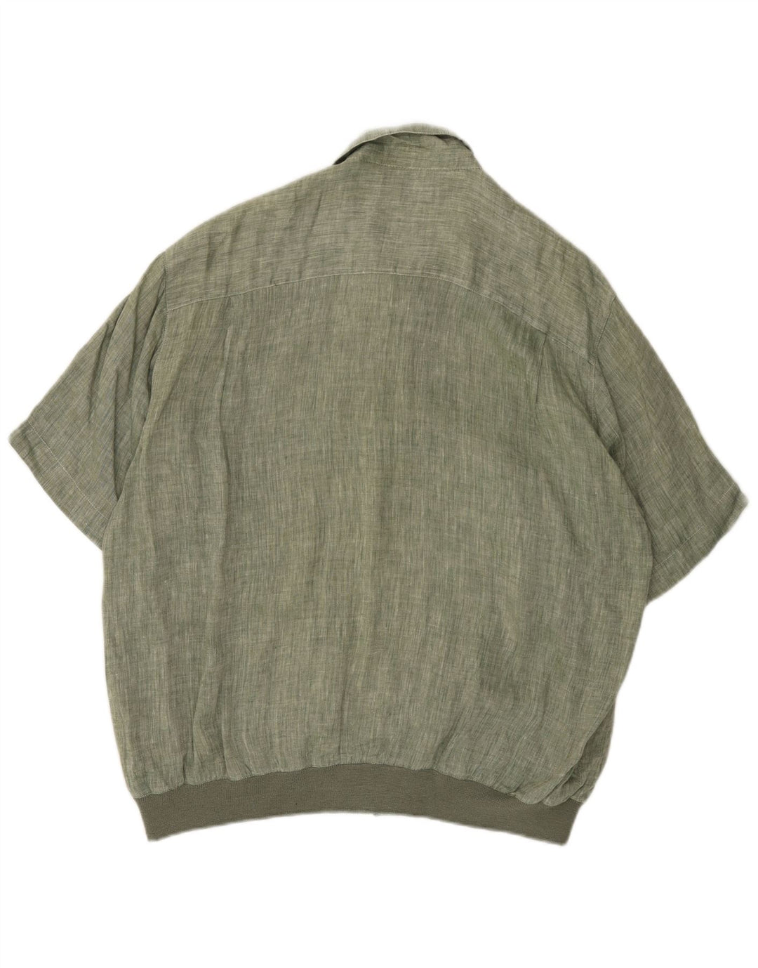 NAZZARENO G. Camisa Manga Corta Hombre XL Lino Verde