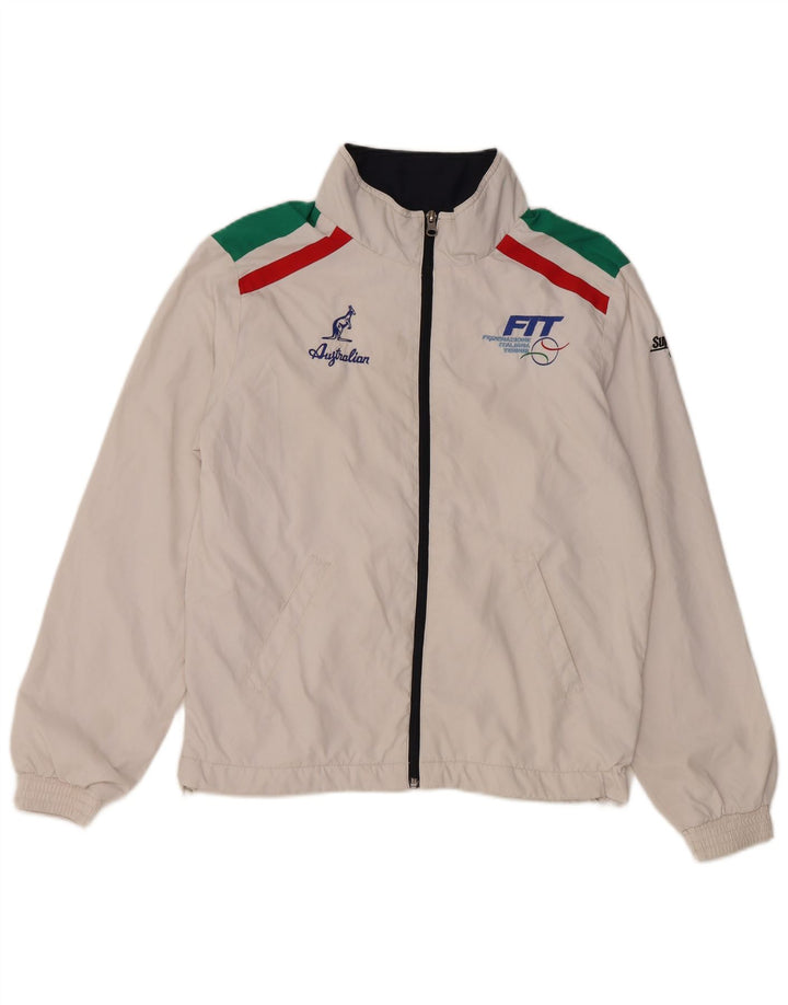 AUSTRALIAN L'ALPINA Chaqueta de chándal Italia para hombre XS Blanco Colorblock