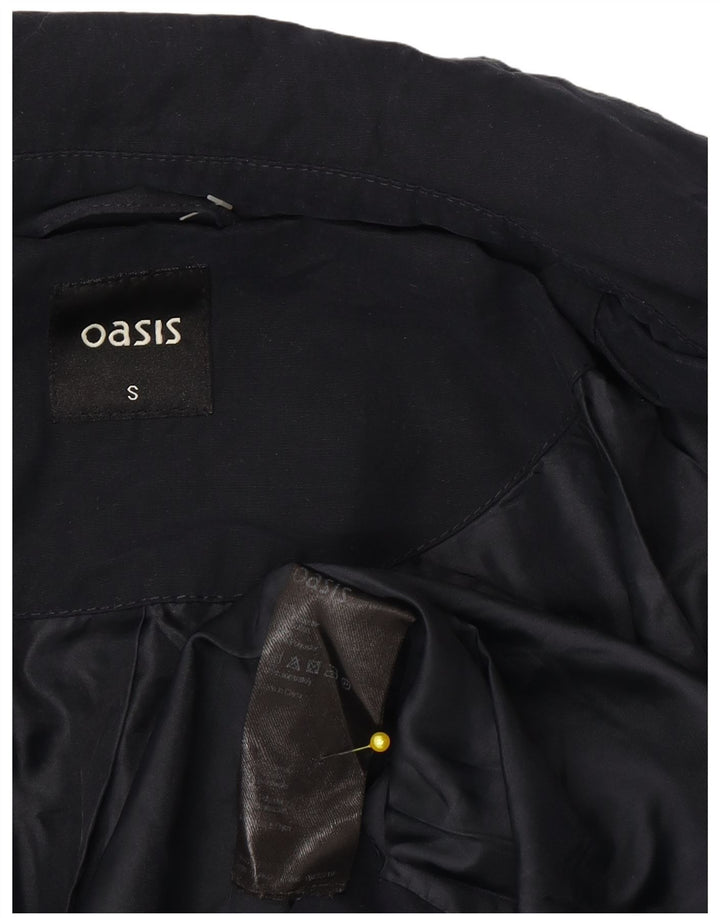 Oasis Chaqueta militar extragrande para mujer UK 10 Small Poliéster azul marino