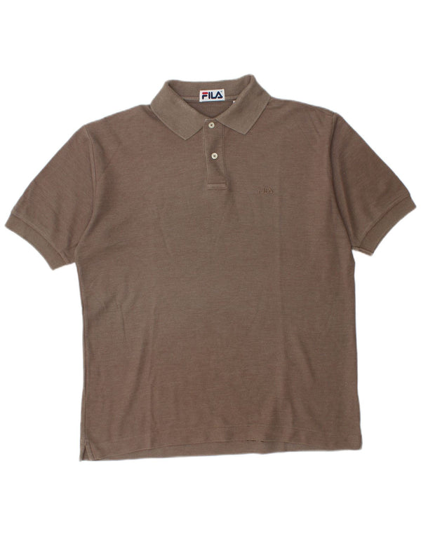 Fila Polo para hombre IT 46 Small Marrón Algodón
