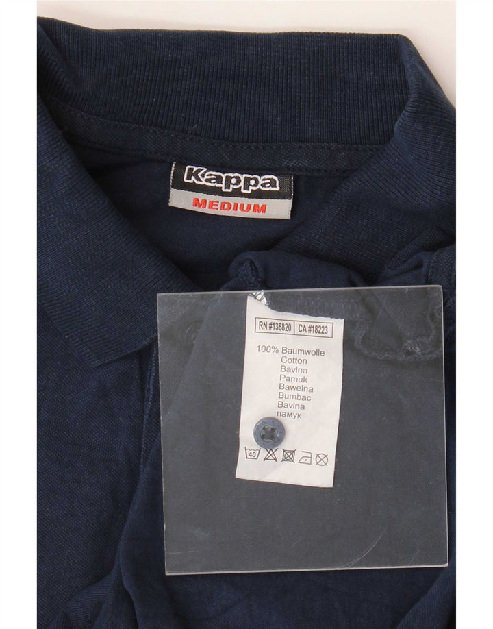 Polo Kappa Hombre Algodón Azul Marino Mediano