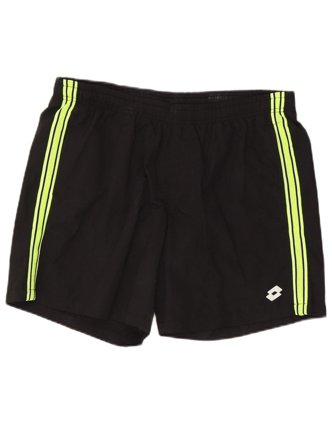Lotto - Pantalones cortos deportivos para hombre, talla grande, color negro