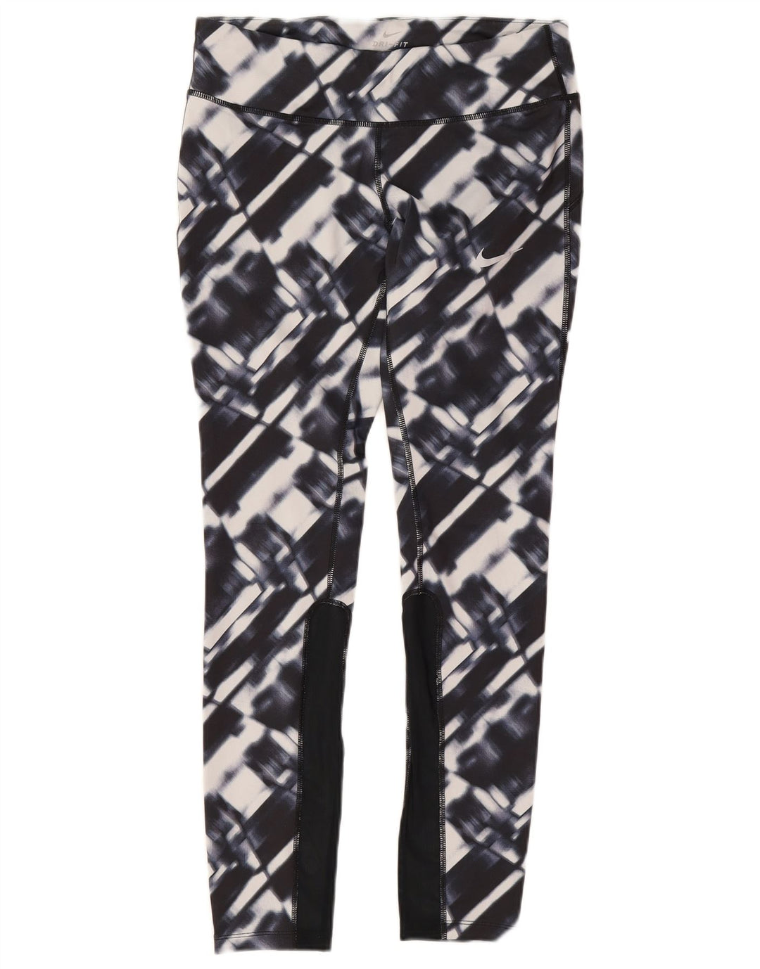 Nike Leggings Dri Fit para mujer UK 12 Mediano Azul marino Geométrico Poliéster