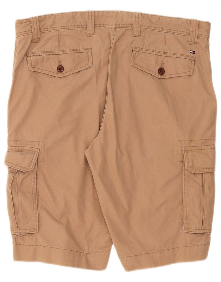 TOMMY HILFIGER Mens Cargo Shorts W33 Medium  Beige Cotton