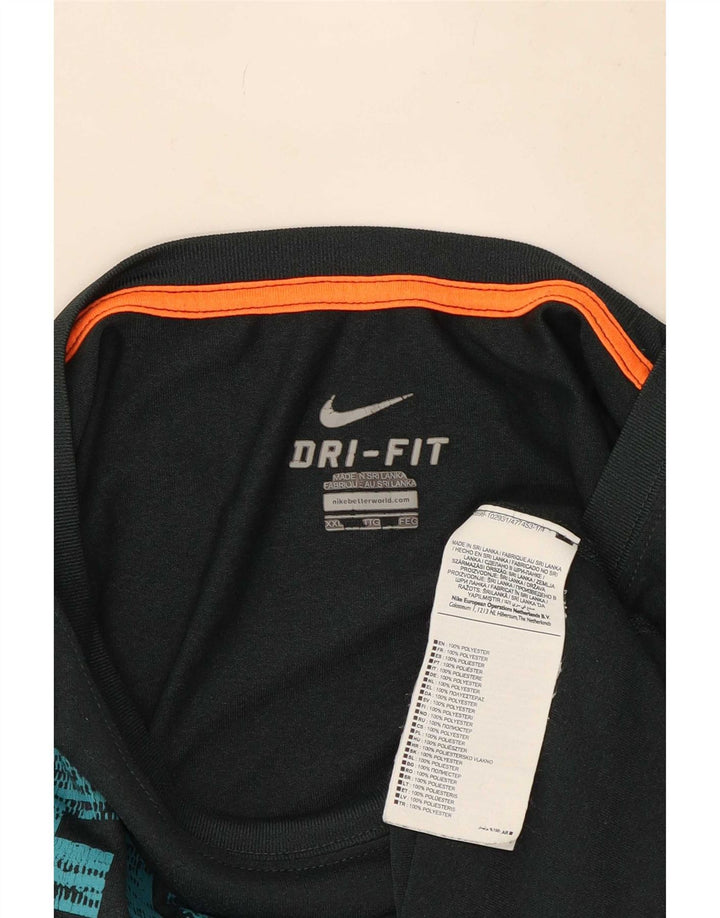 Nike Camiseta gráfica para hombre Top 2XL Poliéster verde