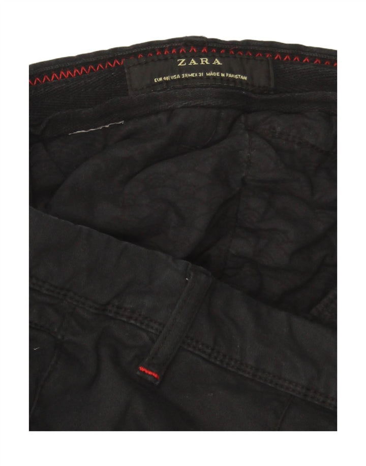 Zara Mens Slim Chino Pantalones EU 40 Medium W31 L30 Negro
