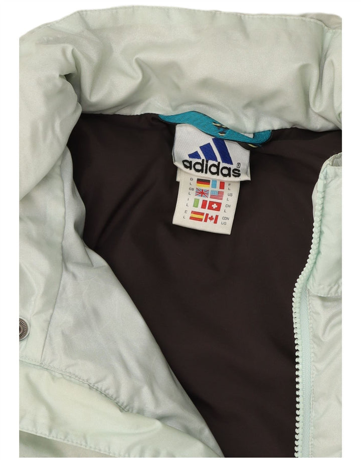 Adidas Chaqueta acolchada gráfica para hombre Reino Unido 40 Poliéster azul grande
