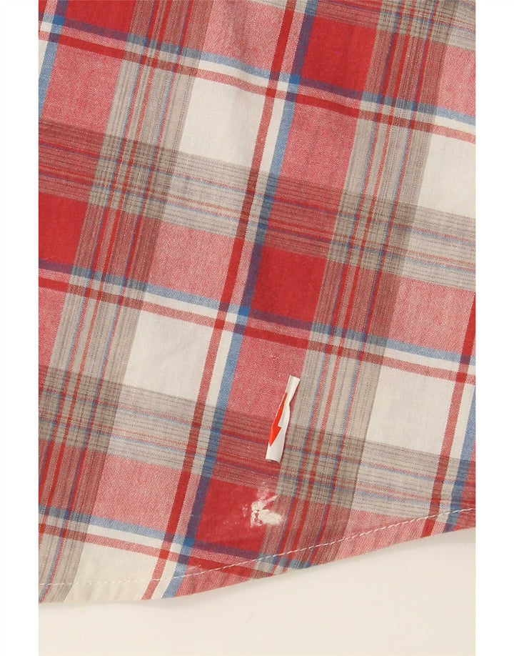 Levi's Camisa Manga Corta XL Algodón Cuadros Rojos