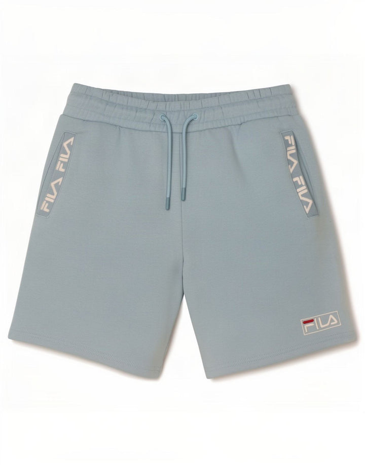 Fila Shorts deportivos gráficos para hombre de algodón azul medio