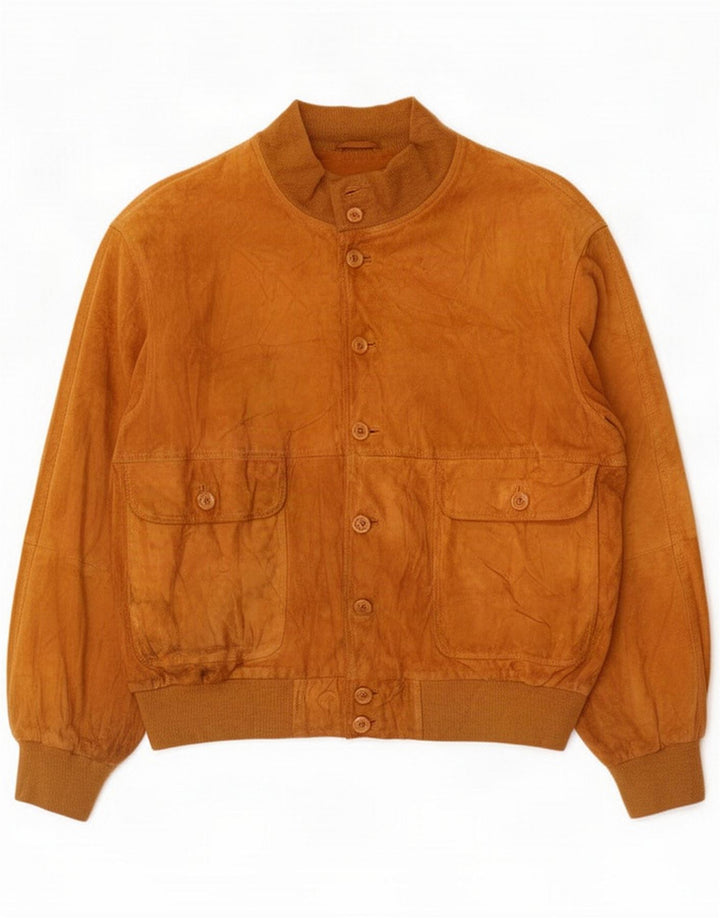 Zarro Chaqueta Bomber de Ante para Hombre UK 38 Marrón Medio