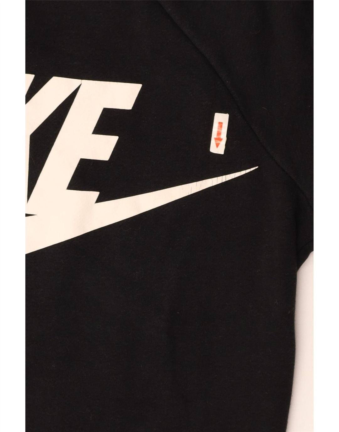NIKE Mujer Crop Oversize Graphic Sudadera Jumper UK 10 Small Negro