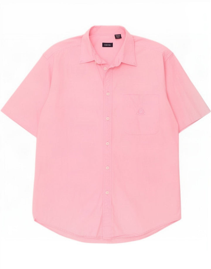 Camisa de manga corta para hombre Izod Rosa medio