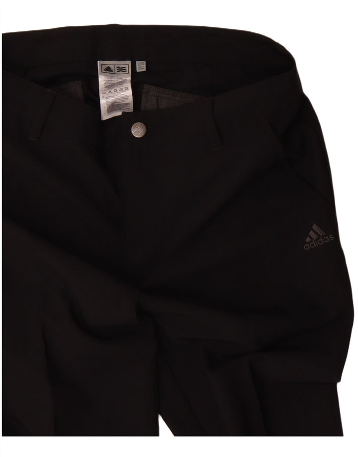Adidas Pantalón chino slim para hombre W32 L30 Poliéster negro