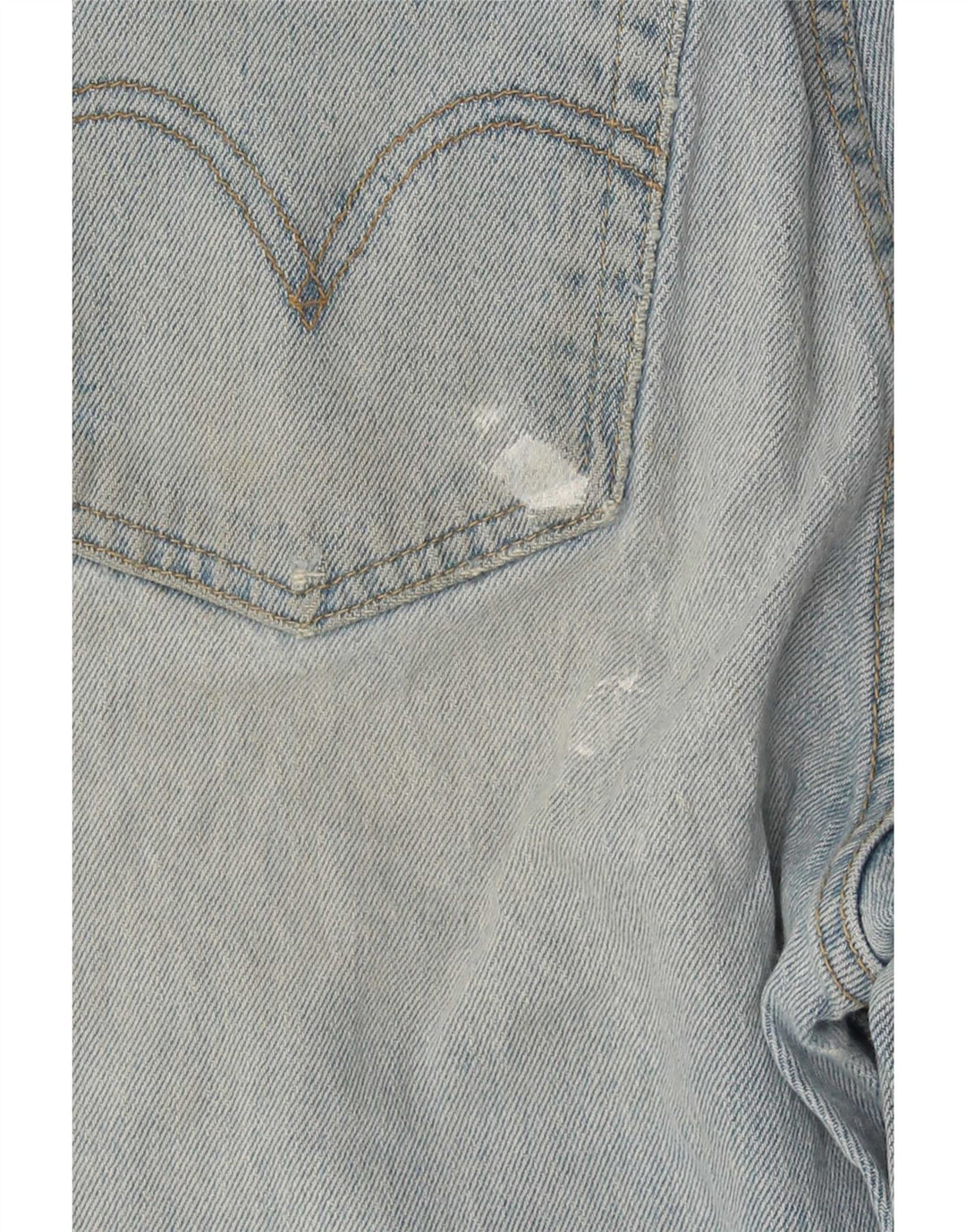 Vaqueros rectos desgastados Ribcage para mujer Levi's W27 L29 Algodón azul