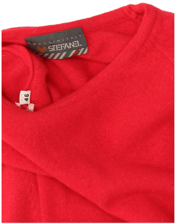 Stefanel Suéter de cuello redondo para mujer IT 46 Large Pink