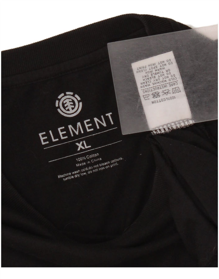 Element Camiseta gráfica para hombre Top XL Algodón negro