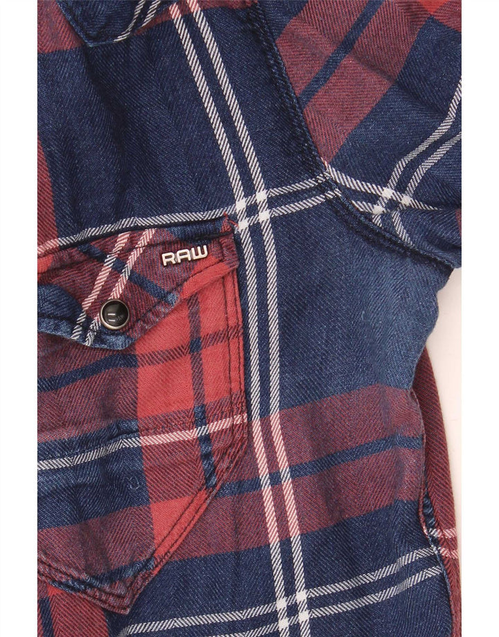 G-Star Hombre Camisa De Franela XS Algodón A Cuadros Multicolor