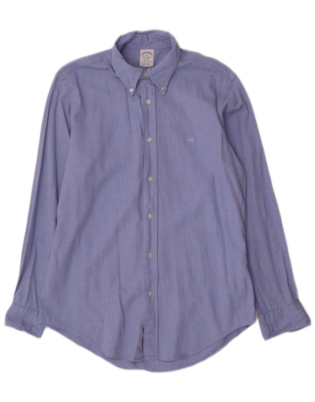 Brooks Brothers Camisa Regent para hombre de algodón geométrico azul medio