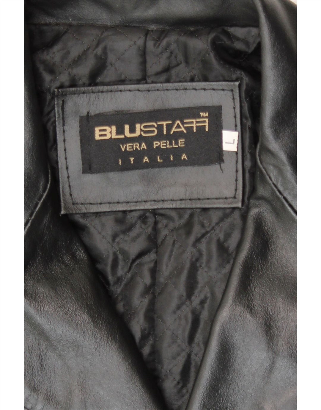 Blustaff Abrigo de cuero para hombre UK 40 Grande Cuero negro