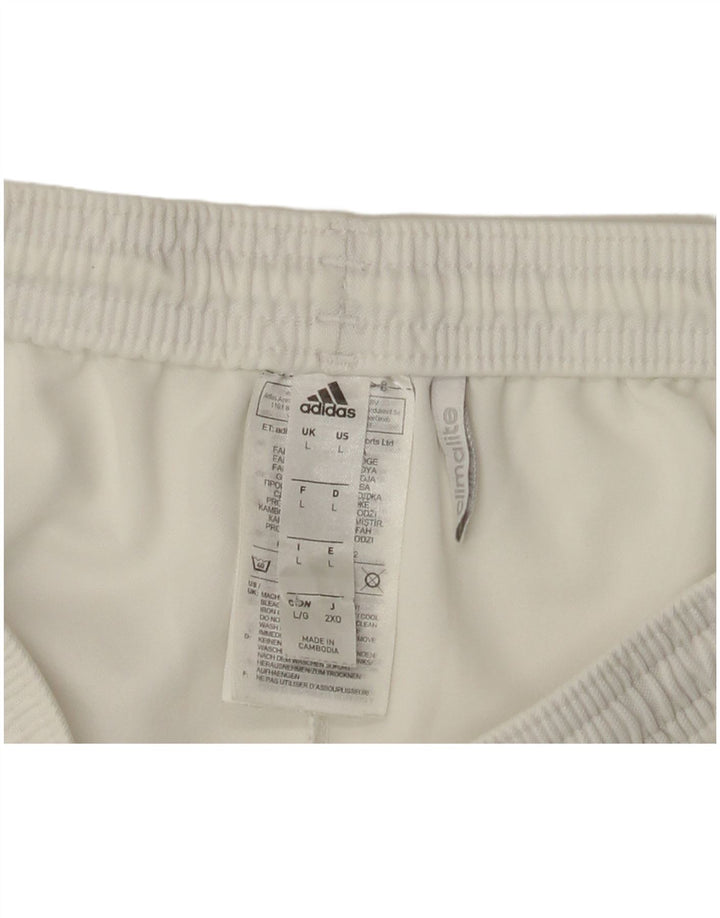 ADIDAS Pantalones cortos deportivos Climalite para hombre Poliéster blanco grande
