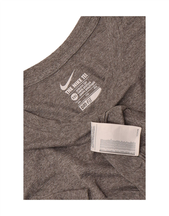 Nike - Camiseta gráfica Dri Fit para hombre, talla 2XL, poliéster gris