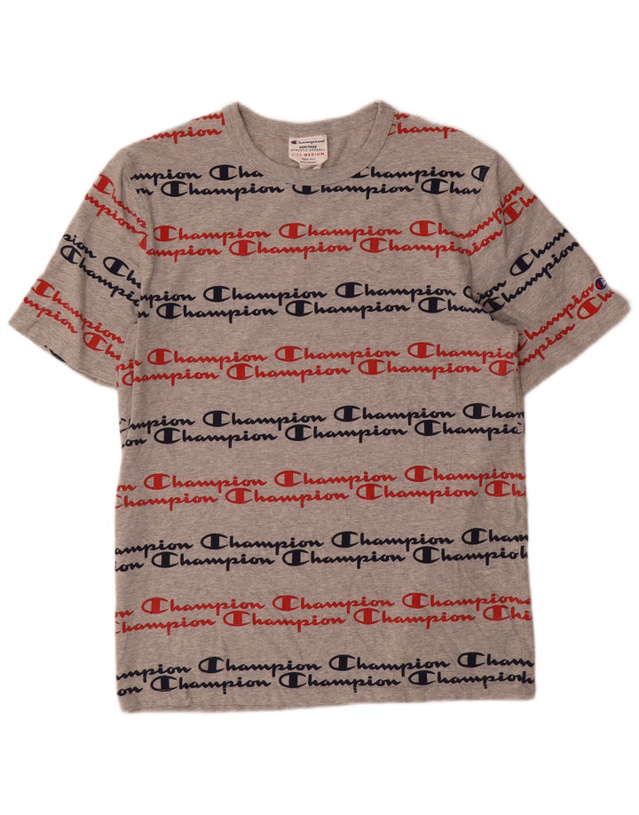Champion Heritage Graphic Camiseta para hombre Top de algodón gris medio