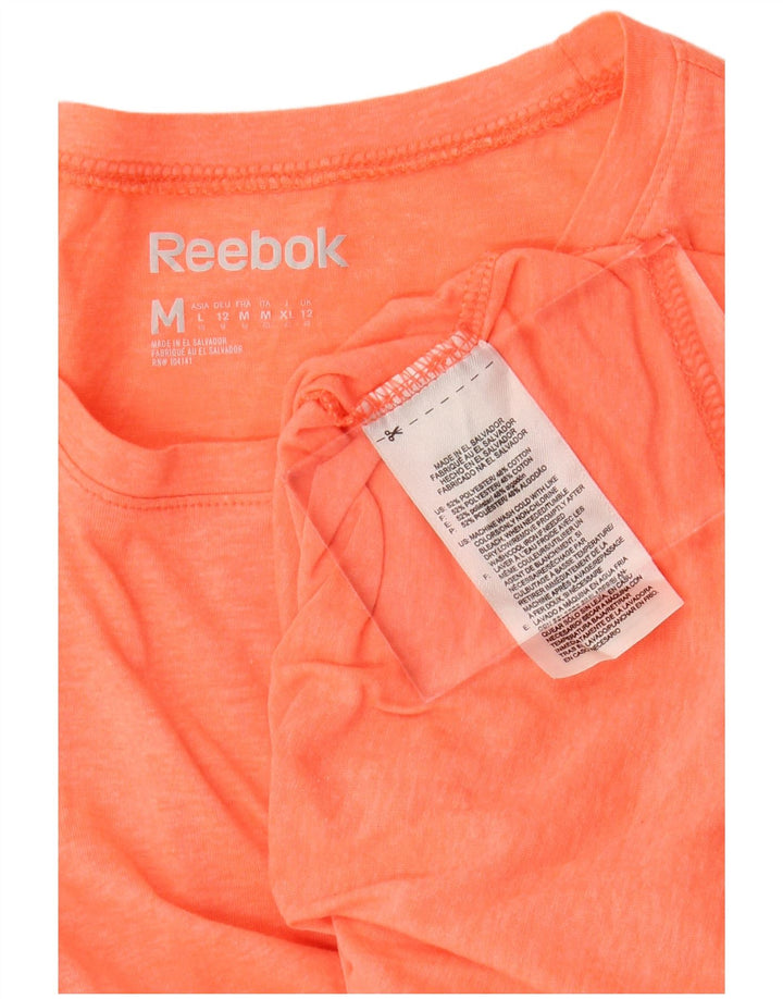 REEBOK Camiseta para mujer Top UK 12 Medio Naranja Poliéster moteado