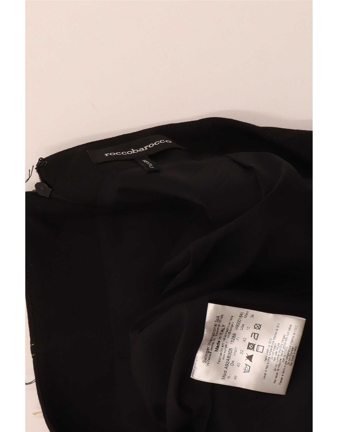 Roccobarocco Falda lápiz para mujer IT 46 Grande W34 Poliéster negro