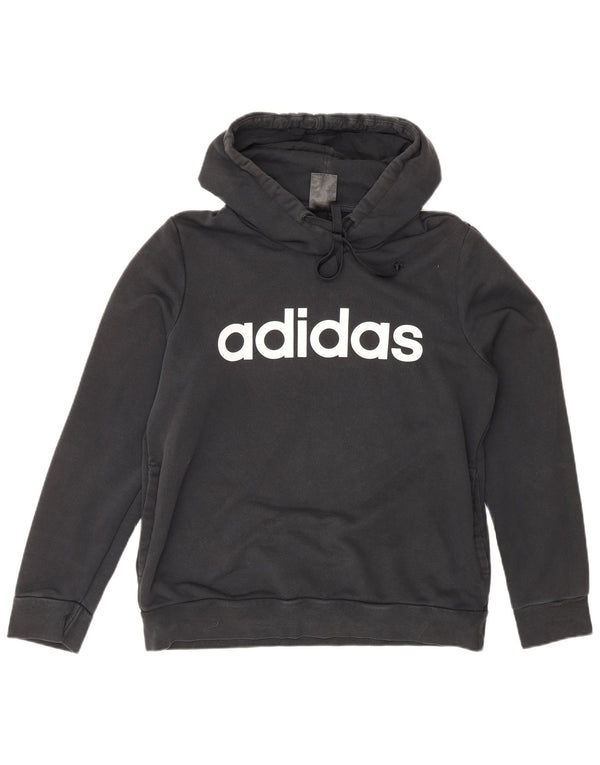 Adidas Mujer Graphic Sudadera Jumper UK 16/18 Grande Negro Algodón