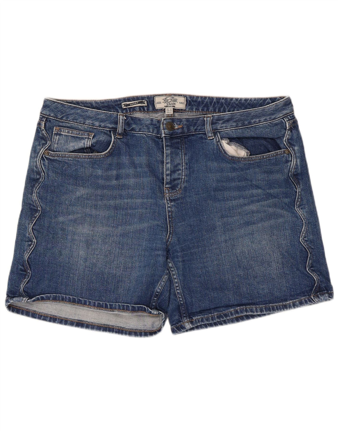 Pantalones cortos vaqueros para mujer Fat Face UK 46 Algodón azul grande