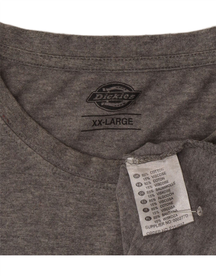 Dickies Camiseta gráfica para hombre Top 2XL Algodón gris