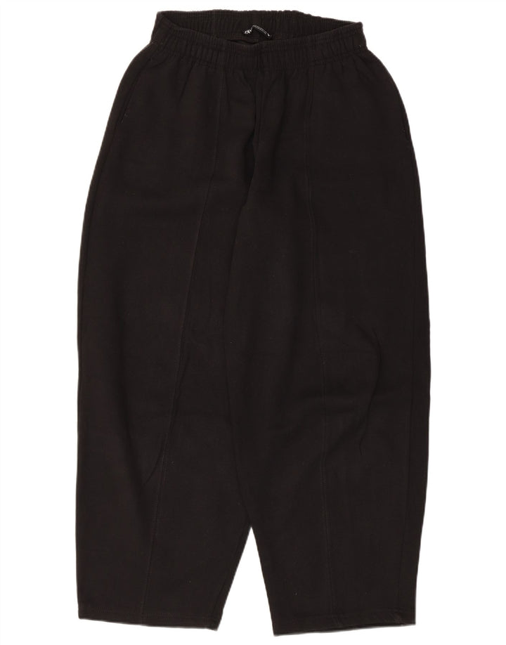 Zara Mujer Pantalones De Chándal UK 42 Mediano Negro Algodón