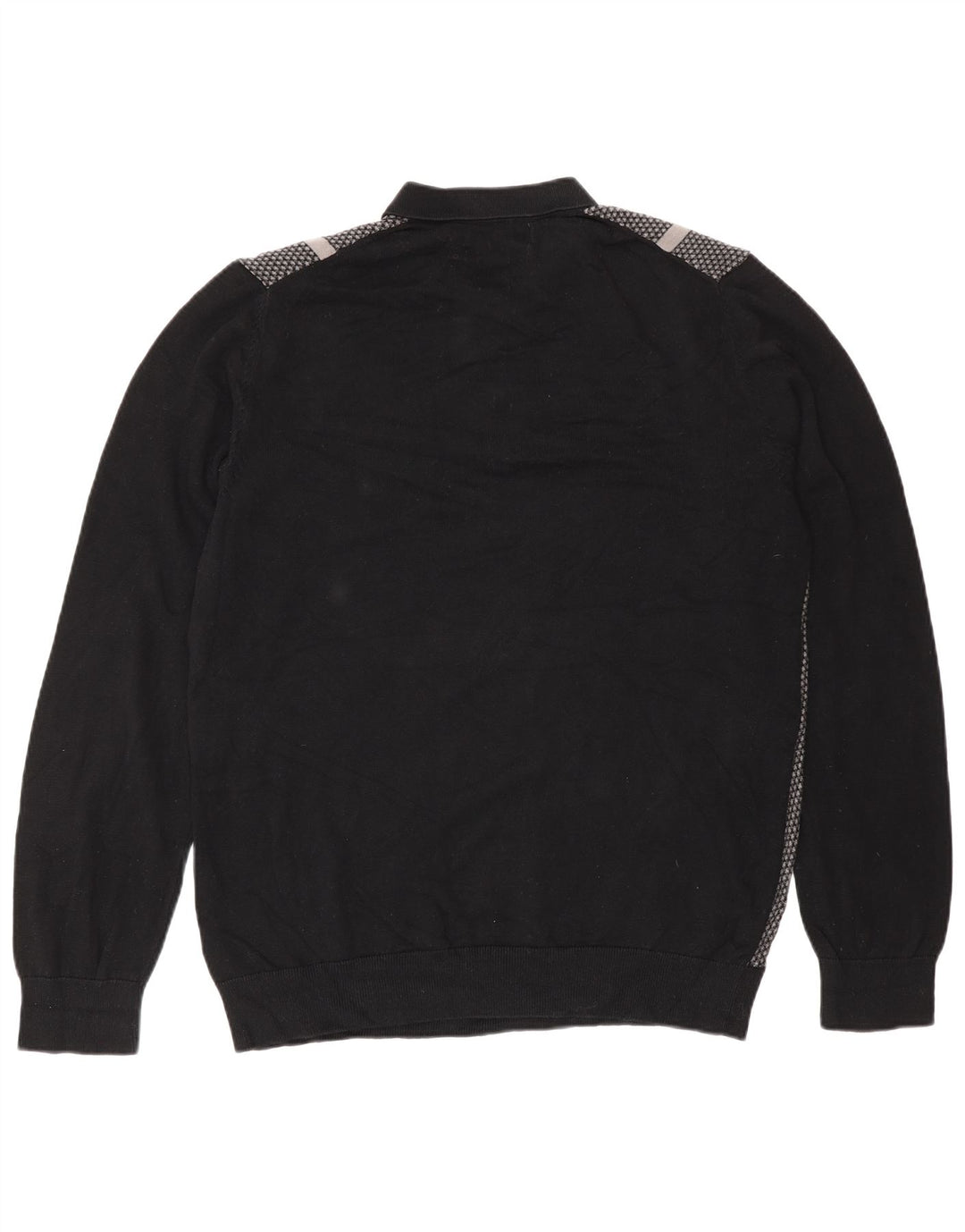 Marks & Spencer - Jersey con cuello tipo polo para hombre, talla grande, color negro