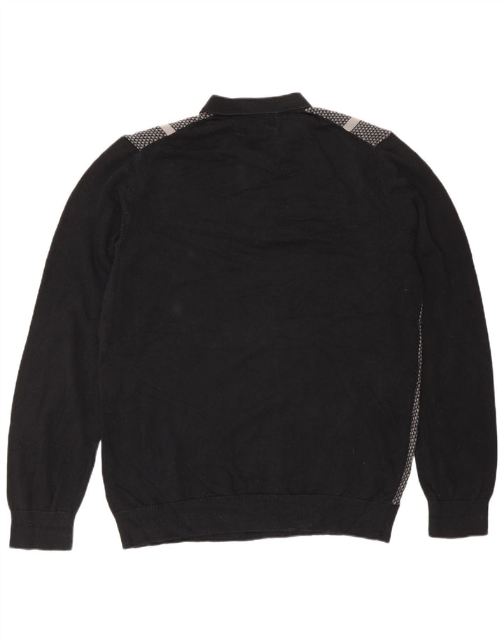 Marks & Spencer - Jersey con cuello tipo polo para hombre, talla grande, color negro