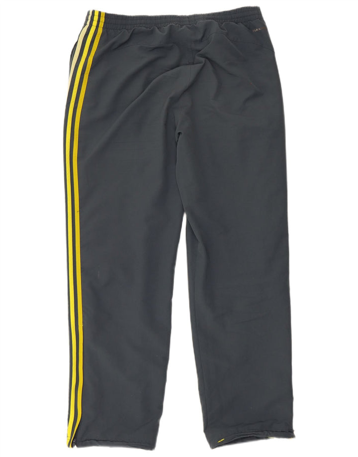 Adidas Mens Climalite Chándal Pantalones Grande Gris Poliéster