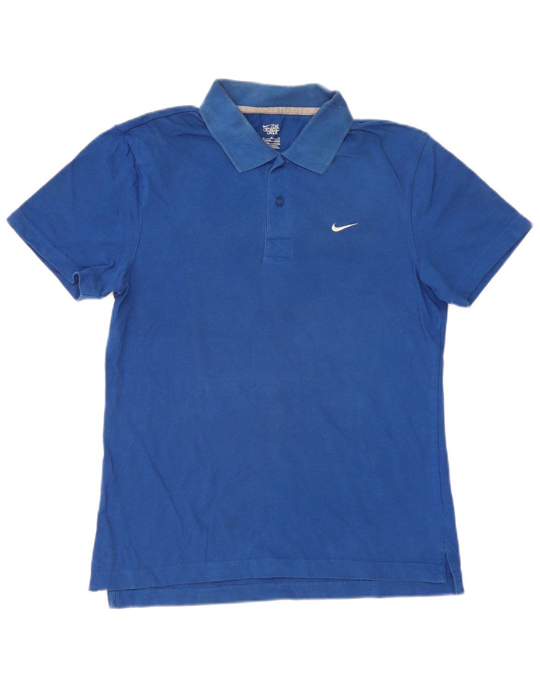 Nike Polo Hombre UK 38/40 Azul Medio Algodón