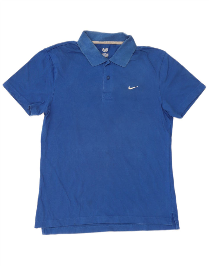 Nike Polo Hombre UK 38/40 Azul Medio Algodón