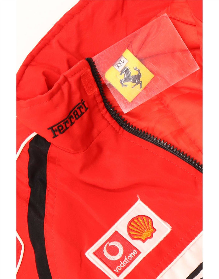 Chaqueta bomber con gráfico Ferrari para niños 11-12 años 2XL Bloque de color rojo