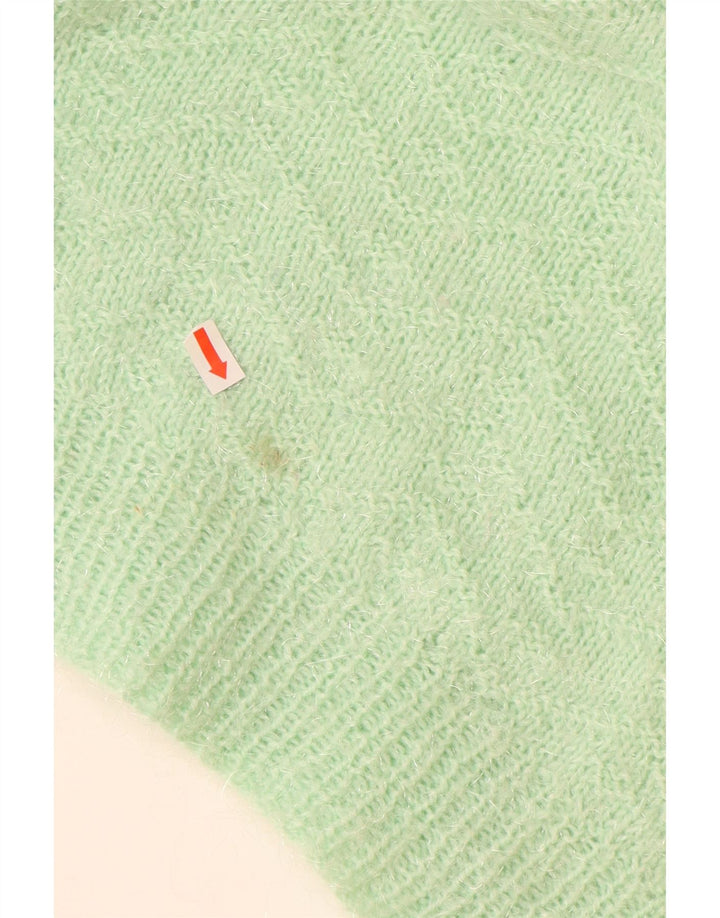 VINTAGE Mujer Barco Cuello Jersey Suéter Reino Unido 18 XL Verde