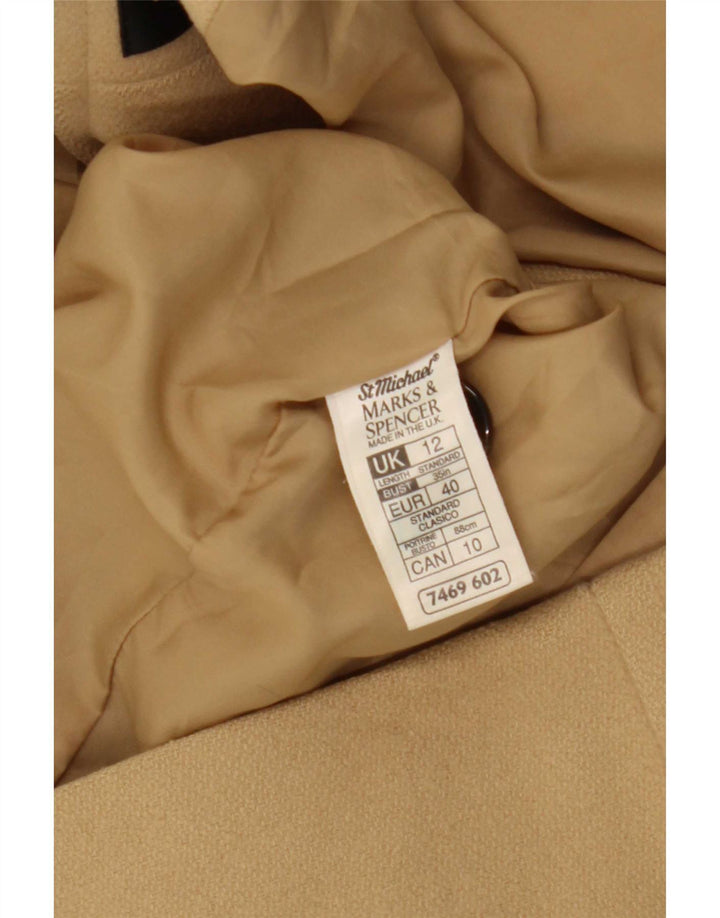 Marks & Spencer Abrigo de doble botonadura para mujer UK 42 Lana beige mediana