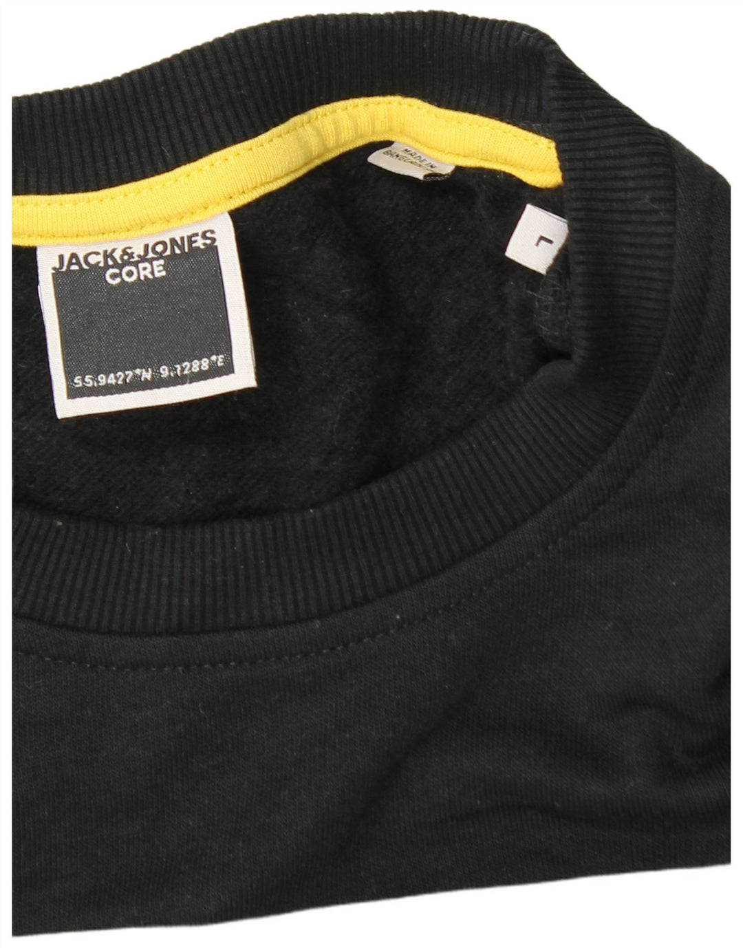Jack & Jones Hombre Sudadera Gráfica Jumper Large Algodón Negro
