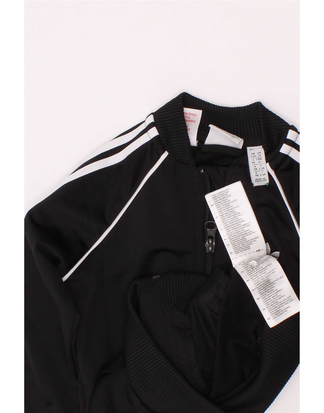 Adidas Chaqueta de chándal para niño 2-3 años Negro Poliéster