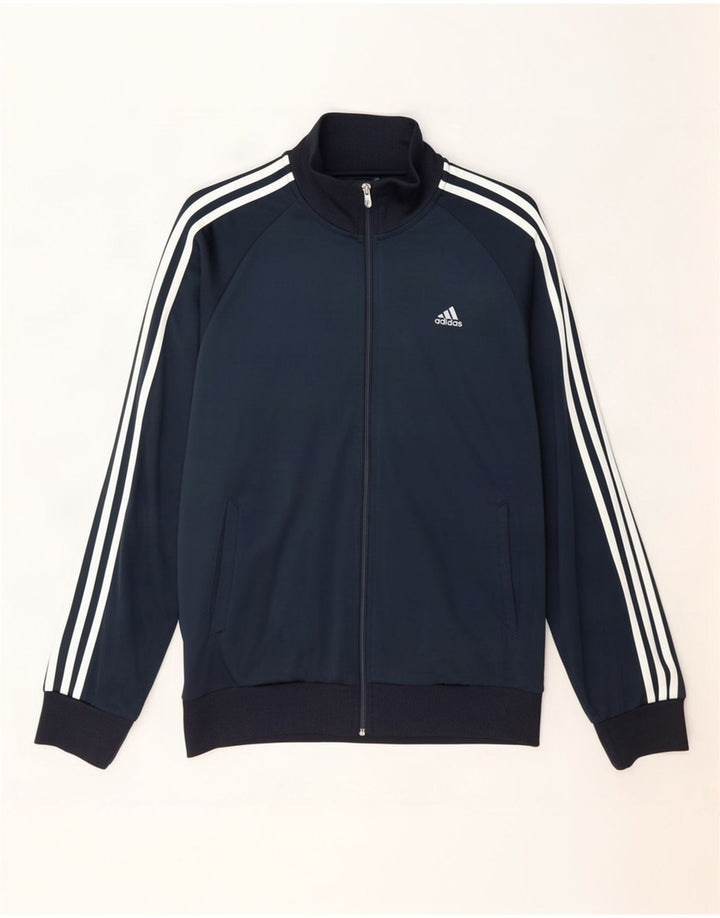 Adidas Hombre Chándal Top Chaqueta Mediana Azul Marino Poliéster