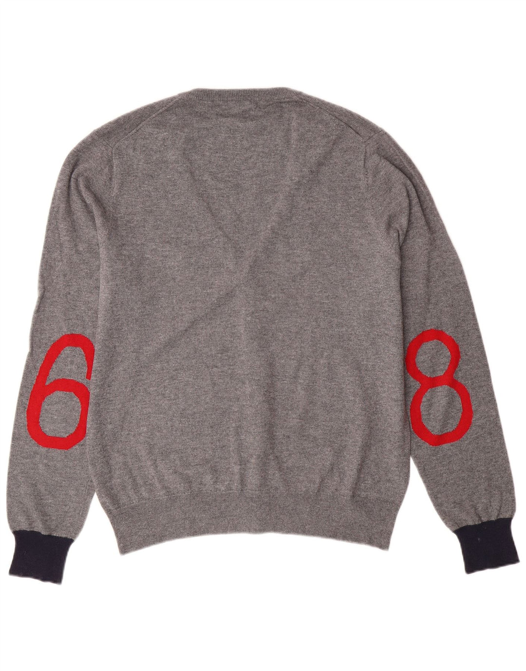 SUN68 Suéter Cárdigan Gráfico para Hombre Pequeño Lana Gris